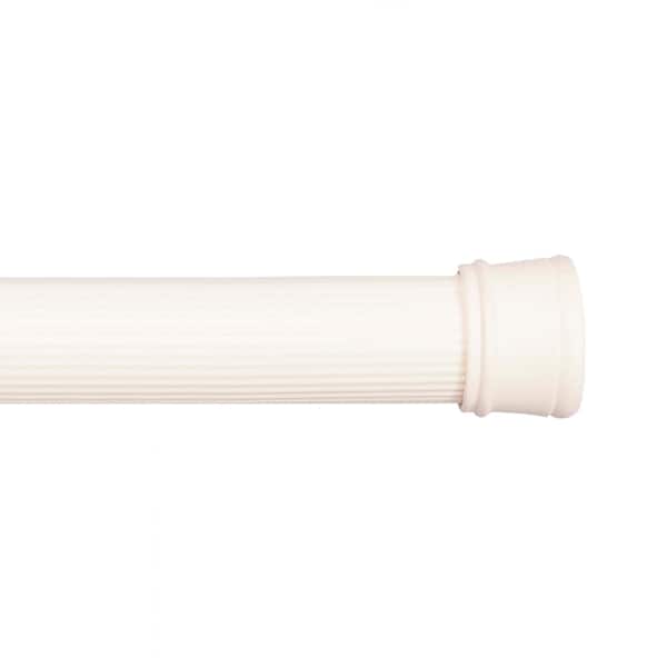 Kenney Mfg Twist & Fit No Tools Spring Tension Shower Curtain Rod, 36-63in, Alabaster KN609S/87V1 - main